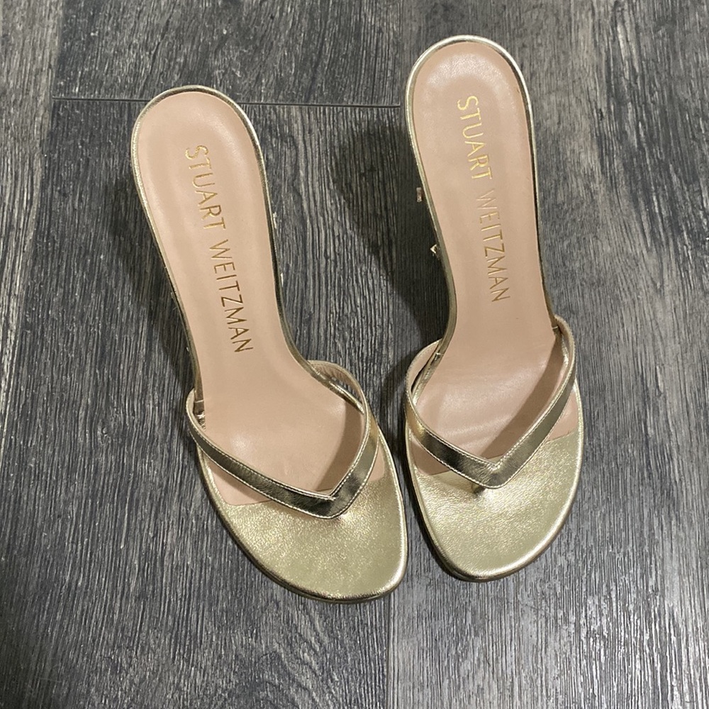 Gold Stuart Weitzman heels - Picture 5 of 7
